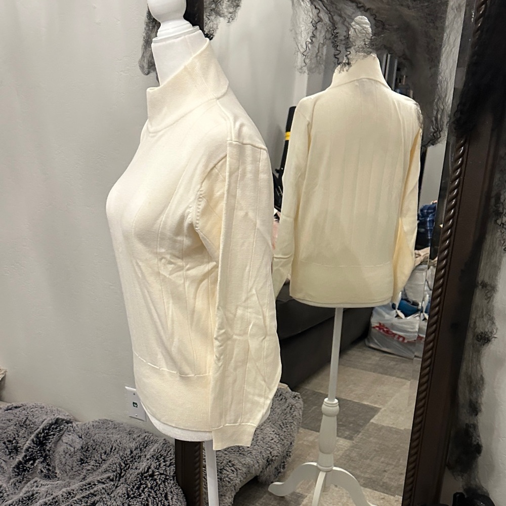 Dress Barn Cream Cowl Neck Sweater